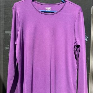 L.L. Bean Women's Purple Long Sleeve Tee